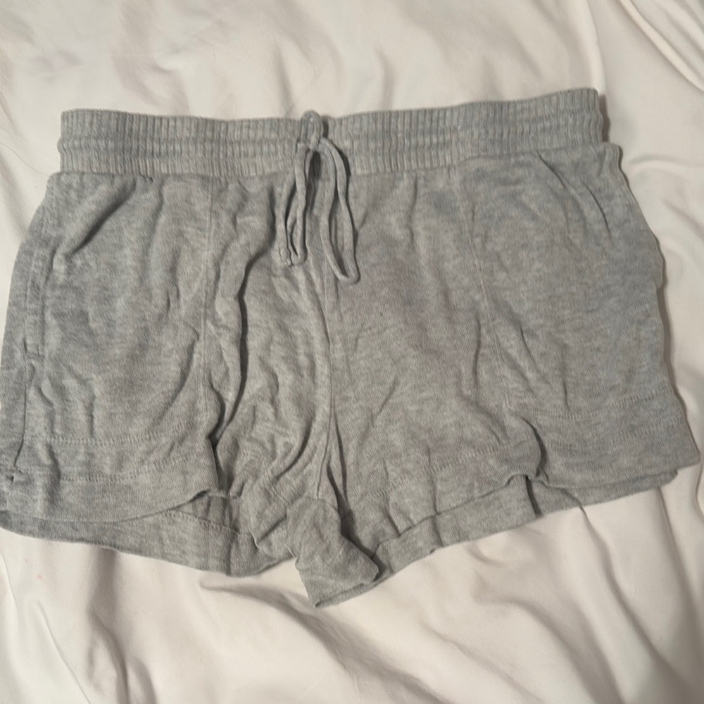 Cozy Gray Drawstring Shorts